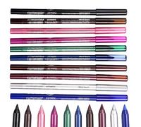 Waterproof Eye Liner Pencil | Shimmer Eyeshadow Pen | Portable Smudgeproof Eyeshadow Pencils 10 Pieces for Beauty Lovers Makeup Artists College Students Girls Ladies