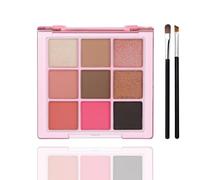 Waterproof Eye Shadow Palette with 9 Matte & Shimmer Shades - Complete Makeup Kit for Smokey, Natural & Glam Looks, Includes Dual Brushes for Long-Lasting Wear, Vegan & Eyeshadow Set