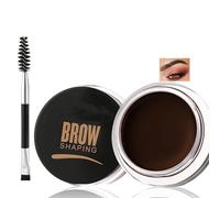 Waterproof Eyebrow Pomade Kit with Dual-Ended Brush, Long-Lasting Smudge-Proof 3D Brow Gel Soap, Quick-Dry and Oil-Free Formula for Natural-Looking Defined Brows, Up to 12 Hour Wear (Black Coffee)