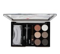 Waterproof Eyebrow Powder Kit - 6 Colors with Stencils, Brushes, Pencil, and Tweezer for Long Lasting, Defined, Shaped & Filled Brows