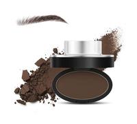 Waterproof Eyebrow Stamp Kit with Smudge-Proof Powder & Stencil, 1-Second Application for Natural Brows, Long-Lasting Dark Tint Brow Pomade, Beginner-Friendly & Easy-to-Use Press Design (Dark Brown)