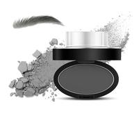 Waterproof Eyebrow Stamp Kit with Smudge-Proof Powder & Stencil, 1-Second Natural Brow Tint for Beginners, Long-Lasting Dark Pomade, Easy-to-Use Design for Quick Shaping & Definition (Gray)