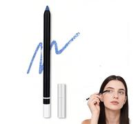 Waterproof Eyeliner Pencil, Long-Lasting Gel Formula, 24 HR Waterproof Eyeliner Duo Sharpenable Eye Pencil, Fine Tip for Precise or Bold Eye Looks, Smooth & Natural Application (#005-Pearl blue)