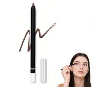Waterproof Eyeliner Pencil, Long-Lasting Gel Formula, 24 HR Waterproof Eyeliner Duo Sharpenable Eye Pencil, Fine Tip for Precise or Bold Eye Looks, Smooth & Natural Application (#007-Deep Cafe)