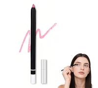 Waterproof Eyeliner Pencil, Long-Lasting Gel Formula, 24 HR Waterproof Eyeliner Duo Sharpenable Eye Pencil, Fine Tip for Precise or Bold Eye Looks, Smooth & Natural Application (#004-Pearl pink)