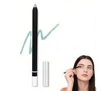 Waterproof Eyeliner Pencil, Long-Lasting Gel Formula, 24 HR Waterproof Eyeliner Duo Sharpenable Eye Pencil, Fine Tip for Precise or Bold Eye Looks, Smooth & Natural Application (#010-Pearl green)