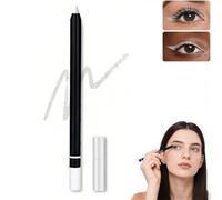 Waterproof Eyeliner Pencil, Long-Lasting Gel Formula, 24 HR Waterproof Eyeliner Duo Sharpenable Eye Pencil, Fine Tip for Precise or Bold Eye Looks, Smooth & Natural Application (#003-Silver gray)
