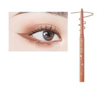 Waterproof Eyeliner Pencil | Twistable Soft & Smudge-Proof Makeup Pen | Long-Lasting Creamy Eye Liner for Waterline & Eye Definition | Metallic & Matte Shades for Women - Caramel