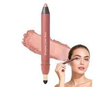 Waterproof Eyeshadow Stick Duo 2-In-1 Smudge-Proof Duo Eye Shadow Stick Gentle & Smooth Eyeliner Pen for Effortless Smoky or Natural Eye Makeup