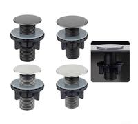 Waterproof faucet hole cover for kitchen and bathroom sinks with anti-leak drainage seal function fits standard overflow openings without tools needed (L Grey)