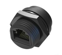 Waterproof Female Ethernet Connector Adapter, IP67IP68 8 Pin 8P8C Socket Panel Mount For Reliable Signal