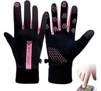 Waterproof Finger Touch Screen Non-Slip Cold Resistant Gloves, Winter Gloves for Men and Women, Windproof Warm Glove for Cold Weather, Perfect for Cycling, Running, Driving, Hiking (ROSE (WOMAN))