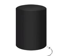 Waterproof Fire Pit Cover - 420D Black Oxford Cloth Protector with Drawstring, Snug Fit Dustproof and Leaf Protection for Outdoor Patio Bowls, 25x25x37 Inch All Weather Furniture 1 Piece
