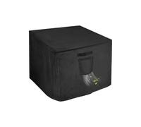 Waterproof Fire Pit Cover, Square BBQ Table Protector, 32.28 x 32.28 x 24.02 Inches Heavy-Duty Weather-Resistant Fabric with Secure Straps for Patio Deck Backyard Balcony Travel