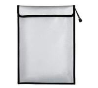 Waterproof Fireproof Document Bag - Money Bag for Cash with Zipper, Withstand up to 2000°F - High Quality Silicone Coated Fiberglass - Large Enough for Laptop - Double Layers Protection
