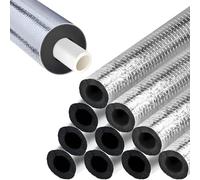 Waterproof Fireproof Insulation Wrap, Pipe Insulation Foam ID16/20/22/27/48/60/89/110/120/165/219mm, for Air Conditioning, Water Pipe, Solar Energy(ID27mm*T20mm*95cm)