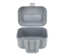 Waterproof Fishing Bait Station Plastic Live Bait Box Heat Resistant Worm Bait Holder for Fishing Accessories Grey (Small)