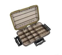 Waterproof Fishing Gear Box with Compartment for Bait and Hooks, Built to Be Shockproof and Resistant, Organized Design (Small)