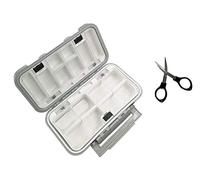 Waterproof Fishing Lure Box - Spoon Hooks Baits Storage Tackle Box Containers for Casting & Fly Fishing - Large/Medium/Small Lure Case Available (Gray-Medium)