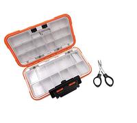 Waterproof Fishing Lure Boxe Spoon Hooks Baits Storage Tackle Box Containers for Casting Fishing Fly Fishing,Large/Medium/Small Lure Case Available (Orange-Large)