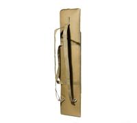 Waterproof Fishing Rod Bag 120x25cm, Portable Rectangular Gear Storage Case with Shoulder Strap, 600D PVC Oxford Tackle Holder for Anglers Travel Camping(Plain RectaKhaki)
