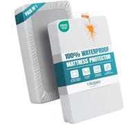 Waterproof Fitted Mattress Protector Double 135 x 190 cm fits 30cm deep