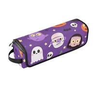 Waterproof Flat Curling Irong Travel Organizer with Iron Mat Ghosts Pumpkins Spooky Faces