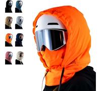 Waterproof Fleece Lined Hood with/drawstring, Winter Windproof Full Cover, Balaclava Hoodie, Winter Face Mask, Keep Head,Neck Warm (A)