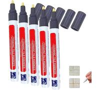 Waterproof Floor Ceramic Tile Marker,Grout Pen White Tile Paint Marker,No Faded for Home Ceramic Tile Marker Off-White,Restore Grout Lines Paint in Bathrooms & Kitchens (Dark Grey*5pcs)