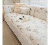 Waterproof Floral Quilted Cotton Sofa Cover Washable AntiSlip Stretch Protector for Pets MultiSeater Gray 90x160cm / 35.43x62.99in