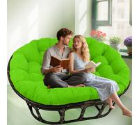 Waterproof Fluffy Double Chair Cushion for Wicker Egg Chair Oversized 2Person Recliner Lounger Pillow for Balcony Backyard Porch & Bedroom