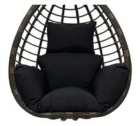 Waterproof Foldable Egg Chair Cushion Replacement Thick Hanging Basket Swing Cushion with Headrest Washable Outdoor Egg Swing Chair Pad for Comfort & Durability