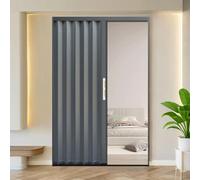 Waterproof Folding Door 140x183cm Sliding Door for Indoor Use Space Divider for Backyard Shed& Slish Partit Door on Track