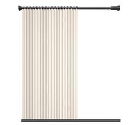 Waterproof Folding Shower Curtain, Magnetic Shower Curtains for Bathroom, shower curtain rod no drilling required installation portable flexible fitting room dressing mobile(Curtain 180x220cm (with ro