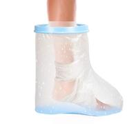 Waterproof Foot & Ankle Cast Cover for Shower, with New Upgraded Non-Slip Padding Bottom, Reusable Sealed Watertight Foot Protector to Keep Wound & Bandages Dry, Perfect Fit for Leg Foot Ankle