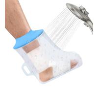 Waterproof Foot Cover for Shower After Surgery, Soft Comfortable Cast Protectors for Ankle, Foot, Toe, Reusable Elastic Cast Bag for Bandage, Wound Care Supplies
