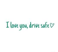 Waterproof For Car Mirror Stickers Featuring Safety Reminder Message Designed to Last Through Various Weather Conditions (Green)