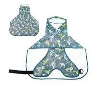 Waterproof for dogs, waterproof for pets, adjustable pet clothes with rope hole, stripes, raincoat for dogs with hood, light for the