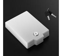 Waterproof For Protection Cover with Lock and Key for Central Air Conditioning Socket, Child Safety Electrical Panel Cover Suitable for Home or Office (White)