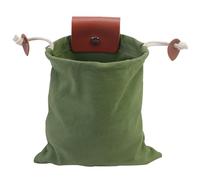 Waterproof Foraging Bag, Foldable Bushcraft Bag, Mushroom Basket Canvas Leather Foraging Pouch Mushroom Foraging Belt Bag, Portable Tool Belt Pouch, Garden Tool Bag, for Camping, Hiking (Army Green)