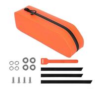 Waterproof Front Frame Bag For Bicycle, Large Capacity for top Tube Pouch | for tpu Material With Adjustable Straps, Quick for access Storage For Mountain Road Bikes, Orange