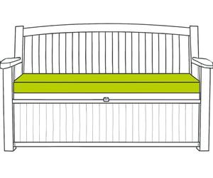 Waterproof Garden Bench Cushion 128x50x5cm Extra Thick Outdoor Seat Pads Only fit for Keter, Eden, Storage Benches & Swing Patio Cushion Durable & Easy to Clean Removable Cover (Lime Green)