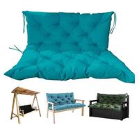 Waterproof Garden Bench Cushion 2/3 Seater Comfortable Swing Chair Replacement Pad with Backrest Outdoor Patio Furniture Cushion for Enhanced Comfort and Style