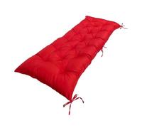 Waterproof Garden Bench Cushion 8 cm Thick Outdoor Seat Pad for 2/3 Seater Benches Replacement Cushion for Indoor and Outdoor Furniture Red 150 x 50 cm