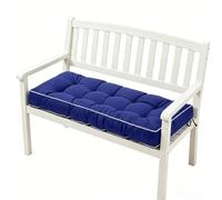 Waterproof Garden Bench Cushion - 8cm Extra Thick Tufted Seat Pad for 2 or 3 Seater Outdoor Furniture, Replacement Seating for Patio, Swing, Wooden Bench & Bay Window,NO17,130x35x8cm