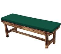 Waterproof Garden Bench Cushion for 2 4 Seaters Non Slip Straps 160 180 cm Dark Green Patio Seat Pad 180 x 50 x 5 cm Outdoor Furniture Pillow