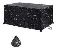 Waterproof Garden Furniture Cover 255x185x80cm Rectangular Outdoor Table & Chair Set Protection Patio Furniture Cover Heavy Duty Garden Table Protector