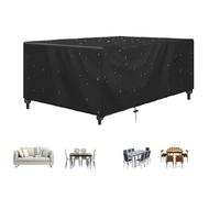 Waterproof Garden Furniture Cover 260x210x100cm Waterproof Outdoor Furniture Covers Anti-Uv, Upgraded Tear-Resistant 600d Oxford Fabric Rattan Garden Furniture Covers Patio Table and Chairs Covers