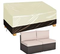Waterproof Garden Furniture Cover for 2/3/4-Seater Sofa - Windproof Anti-Dust UV-ResistantOxford Cover Outdoor Bench Protection (Black)