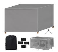 Waterproof Garden Furniture Cover for Stacking Chairs Silver Outdoor Lounge and Recliner Protection 110x110x85cmand Weather-Resistant.